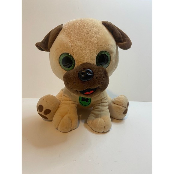 Other - Nanco Plush Pug Dog Puppy Stuffed Animal Toy Green Eyes 12 Inches